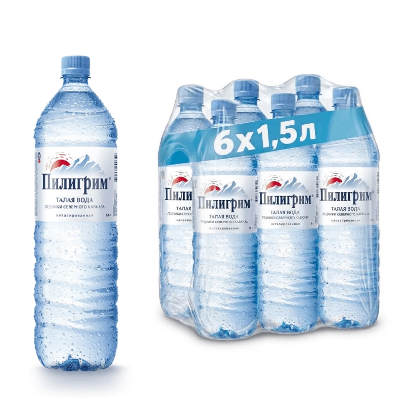 Вода "Пилигрим" 1,5 литра, без газа, пэт, 6 шт. от магазина Vitarel